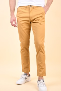 Pantaloni Barbati Selected Slim-Miles Flex Mustard Gold
